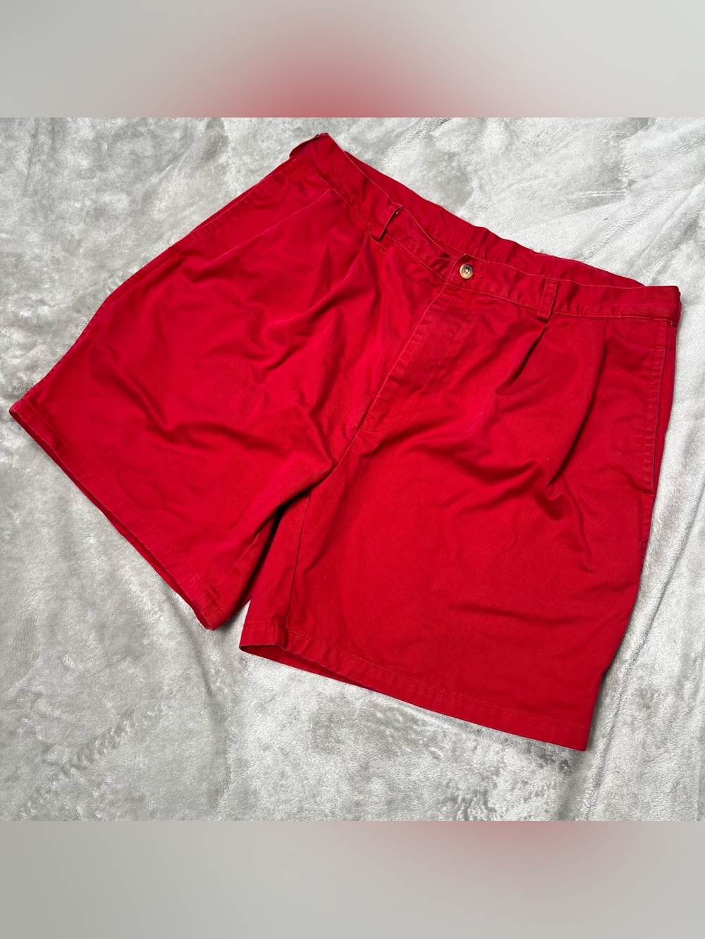 Vintage Nautica Pleated Shorts Mens 36 Red Chino Preppy Old Money Baggy Y2K